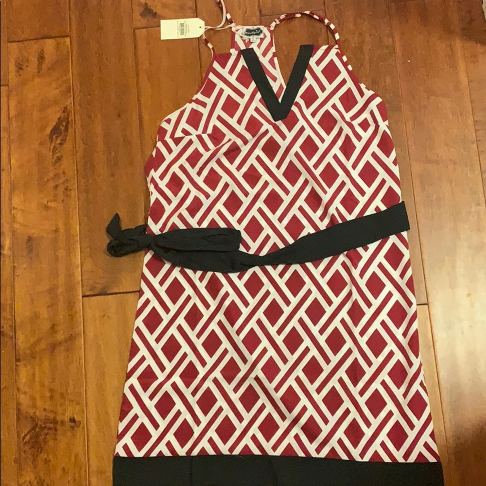 Burgundy and black mudpie dress